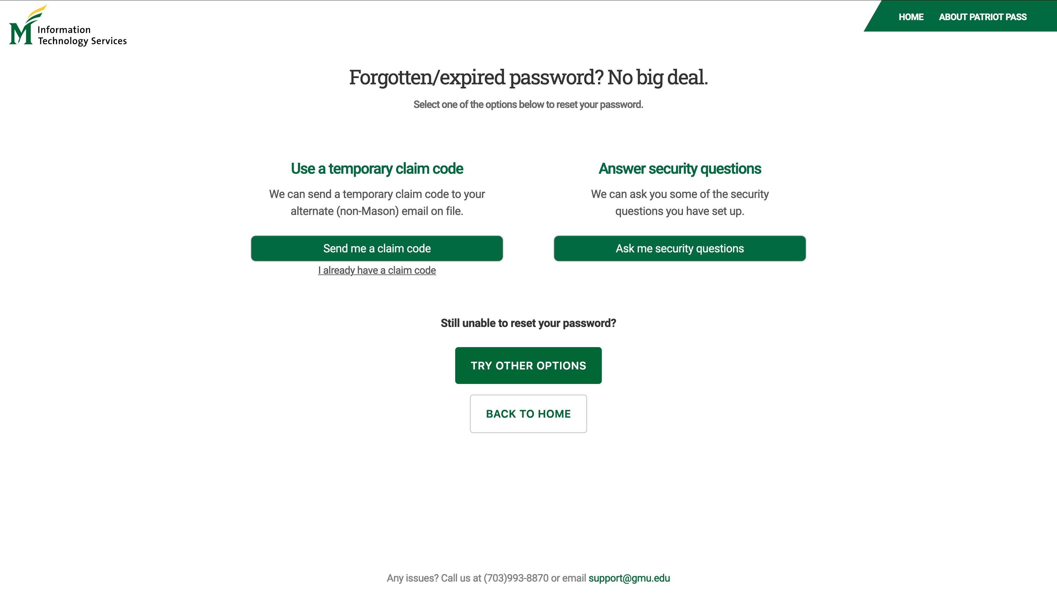 Forgot Password, redesigned